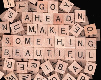 individual small scrabble tiles, scrabble tiles, small scrabble tiles, scrabble letters, scrabble letter game pieces, scrabble art supplies