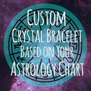 Pulsera de cristal curativo hecha a medida basada en su carta de astrología