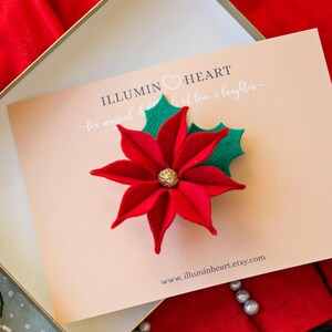 Poinsetta Christmas Flower, Red Christmas poinsettia, Poinsettia flower, Christmas flower crown, Mini Newborn headband, baby Christmas dress