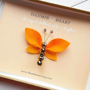 Orange butterfly hairclips, Orange Butterfly Hair Clip, Butterfly Hair Pin, Butterfly Hair Bow, Orange Floral Hair Pin, Barrette cheveux