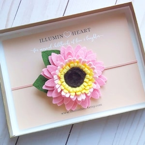 Pink Felt flower headband, Felt Pink flower crown, Pink flower headband, Pink Floral baby Headband, Pink flower hair clip, Floral hair pins