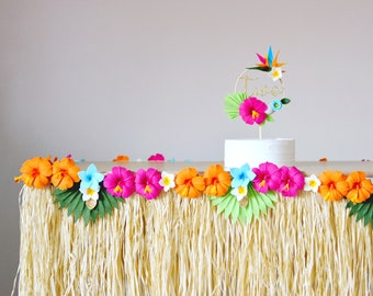 Moana birthday table banner, Hawaiian banner, Luau first birthday banner, Luau birthday party décor, Moana birthday table banner décor