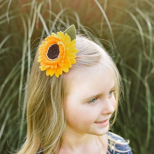 Sunflower Crown, Sunflower headband, Sunflower hair clip, Sunflower flower crown, Sunflower headband baby, Sunflower dress felt headband