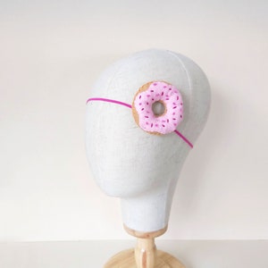 Donut headband, Donut hair clip, donut grow up, Donut birthday party, first birthday headband, Donut bows, Valentines headband, felt donut