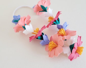 Hibiscus flower lei, hibiscus birthday lei, Hawaiian flower lei, Moana first birthday, Luau first birthday party