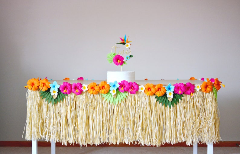 Moana birthday table banner, Hawaiian banner, Luau first birthday banner, Luau birthday party décor, Moana birthday table banner décor