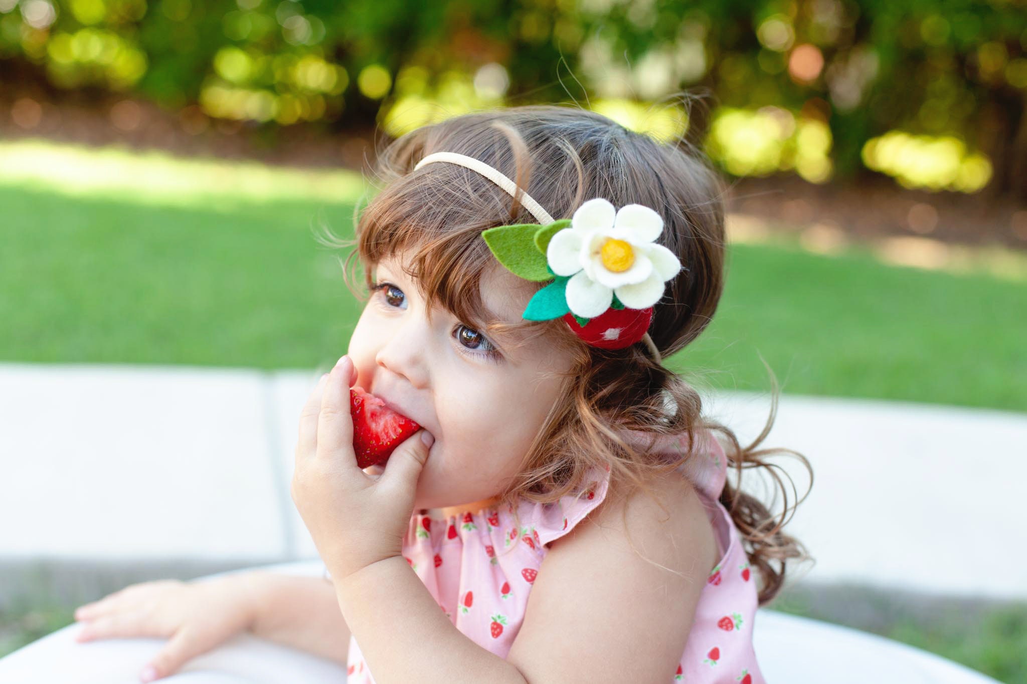 Cerchietto a forma di fragola, fermaglio per capelli a forma di frutta in feltro, copricapo per il primo compleanno - Italia