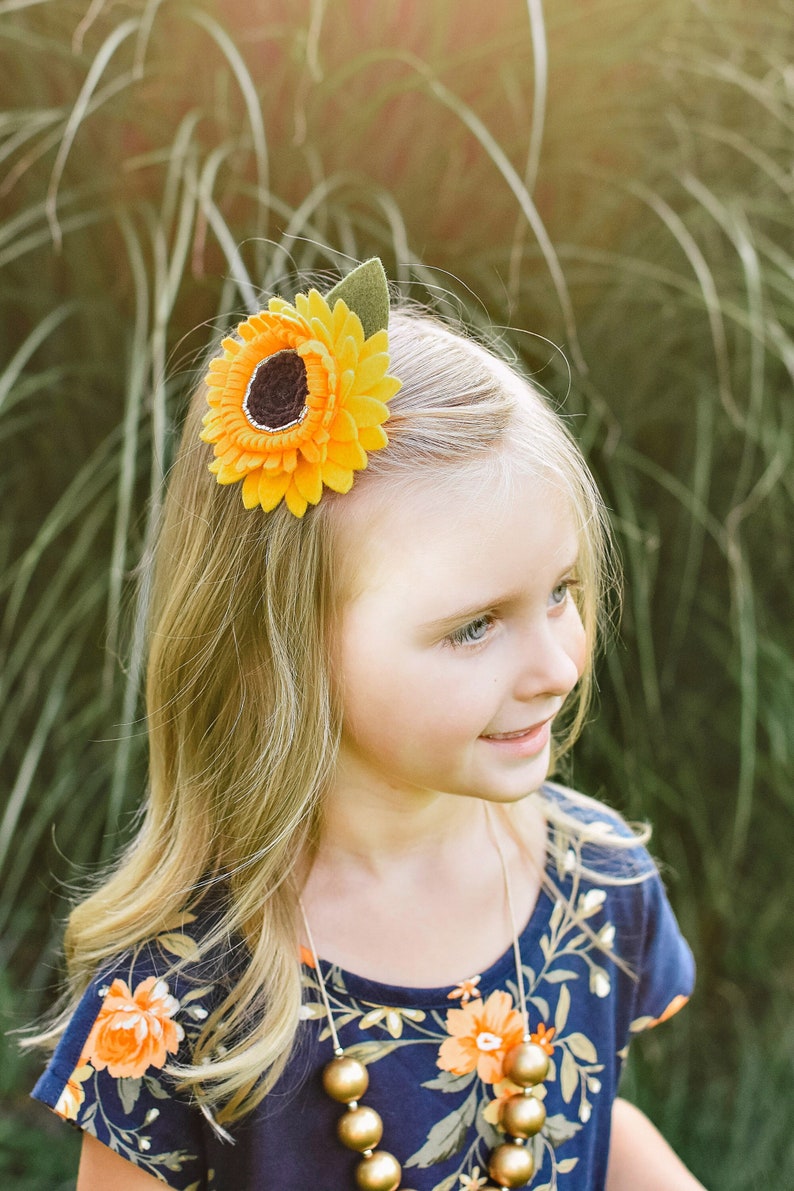 Sunflower Crown, Sunflower headband, Sunflower hair clip, Sunflower flower crown, Sunflower headband baby, Sunflower dress felt headband