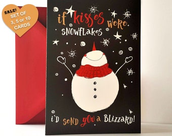 Christmas Cards Pack, Funny Christmas Card, Cute, Holiday card, Handmade Christmas Cards, boxed Christmas card, Snowman Christmas card, Set