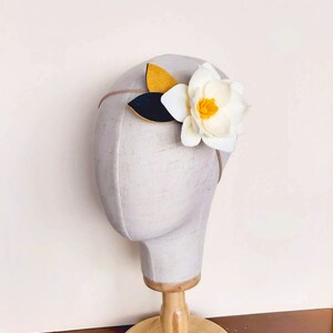 Felt Southern Magnolia Flower Crown, Baby Girl Headband image 2