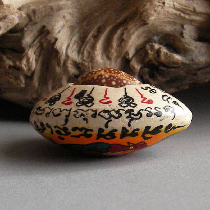 Rare Hand-Painted Yantra Chicken Bia Gae Phra Arjahn Yao Thai Magic Famous Monk