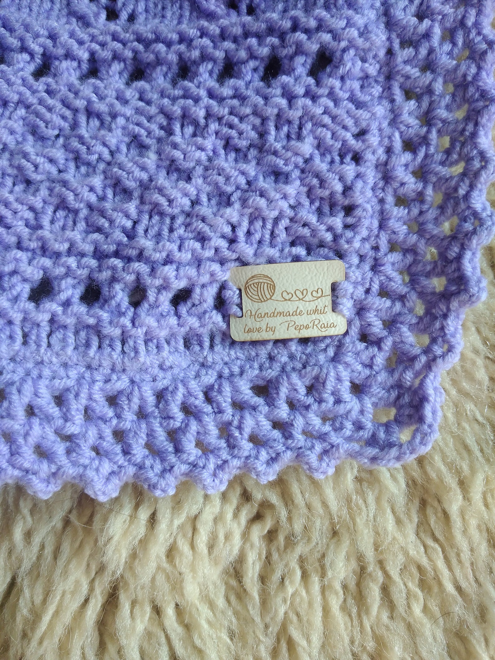 Lavender Knitted Baby Blanket Purple Baby Blanket Etsy
