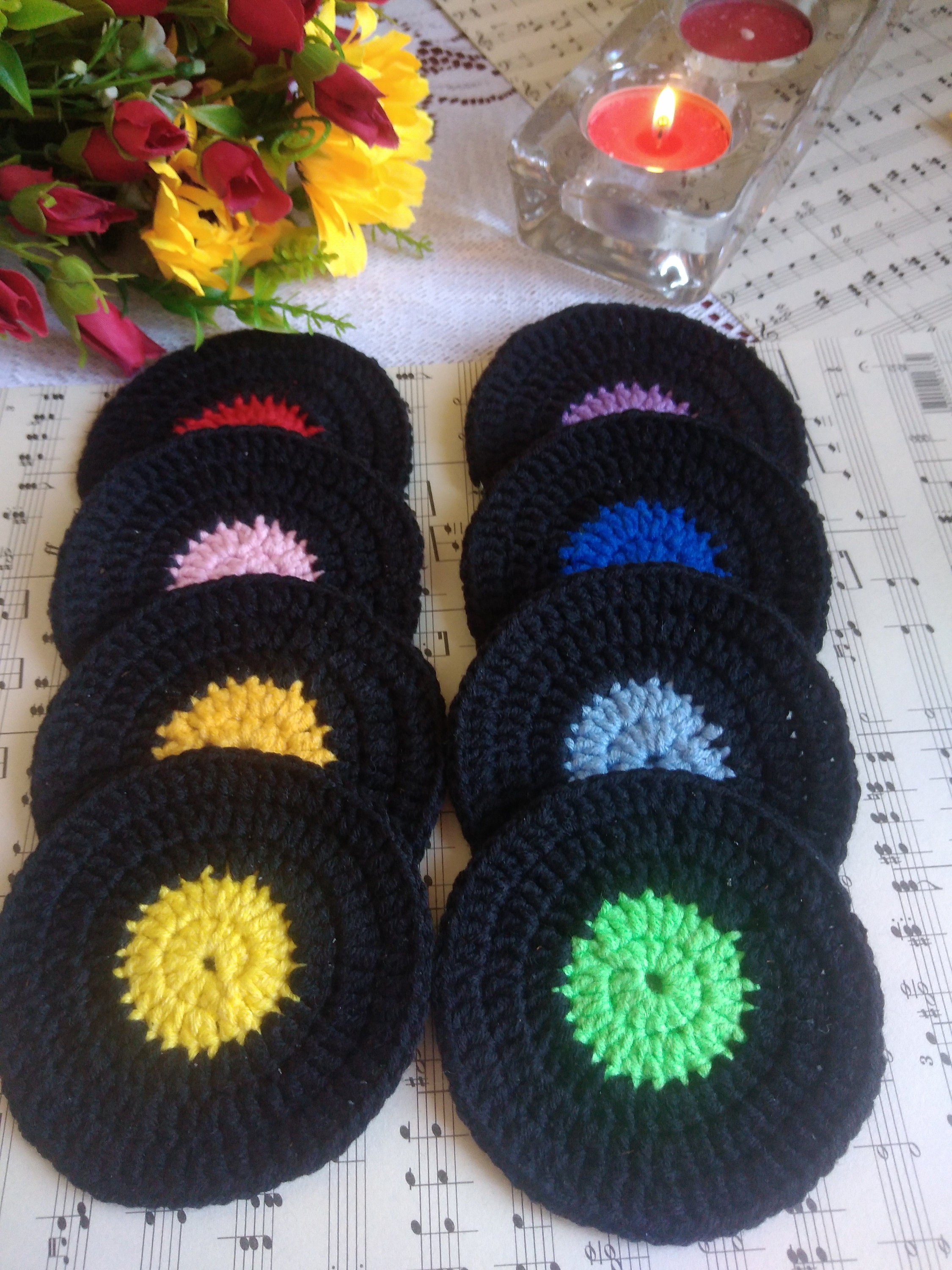 Handmade Crochet Coasters Set of 4 - Local Artist – Vintage Arts Inc.