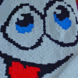 Soft EMOJI Crochet  c2c Baby Blanket
