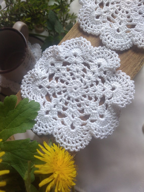 Buy Crochet Doily Coasters Set of 6 Cotton Crochet Coasters Multicolor Made  to Order Online at Low Prices in India 