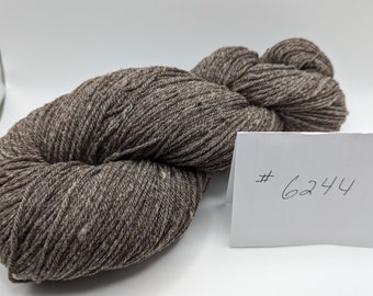 Undyed Natural  Brown Wool Yarn, Natural Colored, Sport weight, knitting, crochet