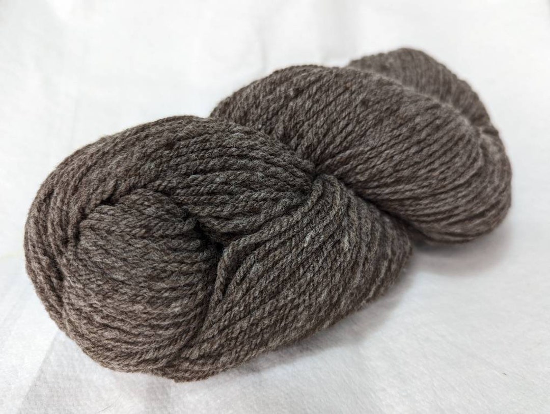 Undyed Natural Gray Wool Yarn, Natural Colored, Worsted Weight
