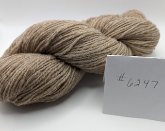 Undyed Natural Taupe Columbia Wool yarn, feltable, hats, sweaters, cowl, scarves, DK weight