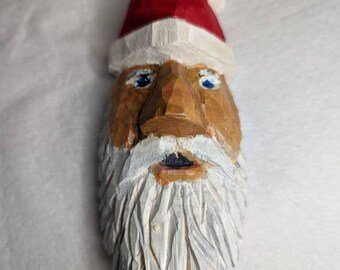 Hand Carved Wooden Santa