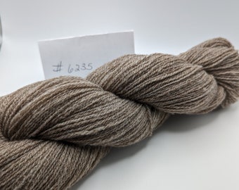 Undyed Natural Colored Brown Wool Yarn, knitting, crochet, fingering weight, hats, sweaters, cowl