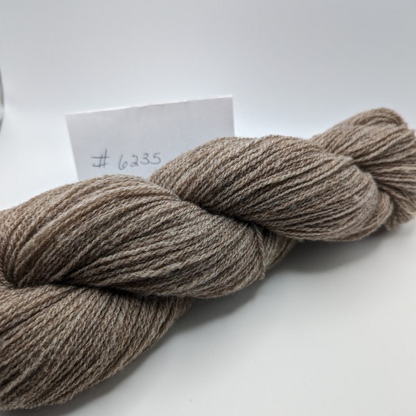 Undyed Natural Colored Brown Wool Yarn, knitting, crochet, fingering weight, hats, sweaters, cowl