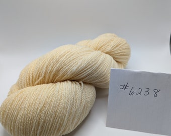 Undyed Ivory Columbia/Rambouillet wool yarn, fingering weight, hat, cowl, sweater, knitting, crochet