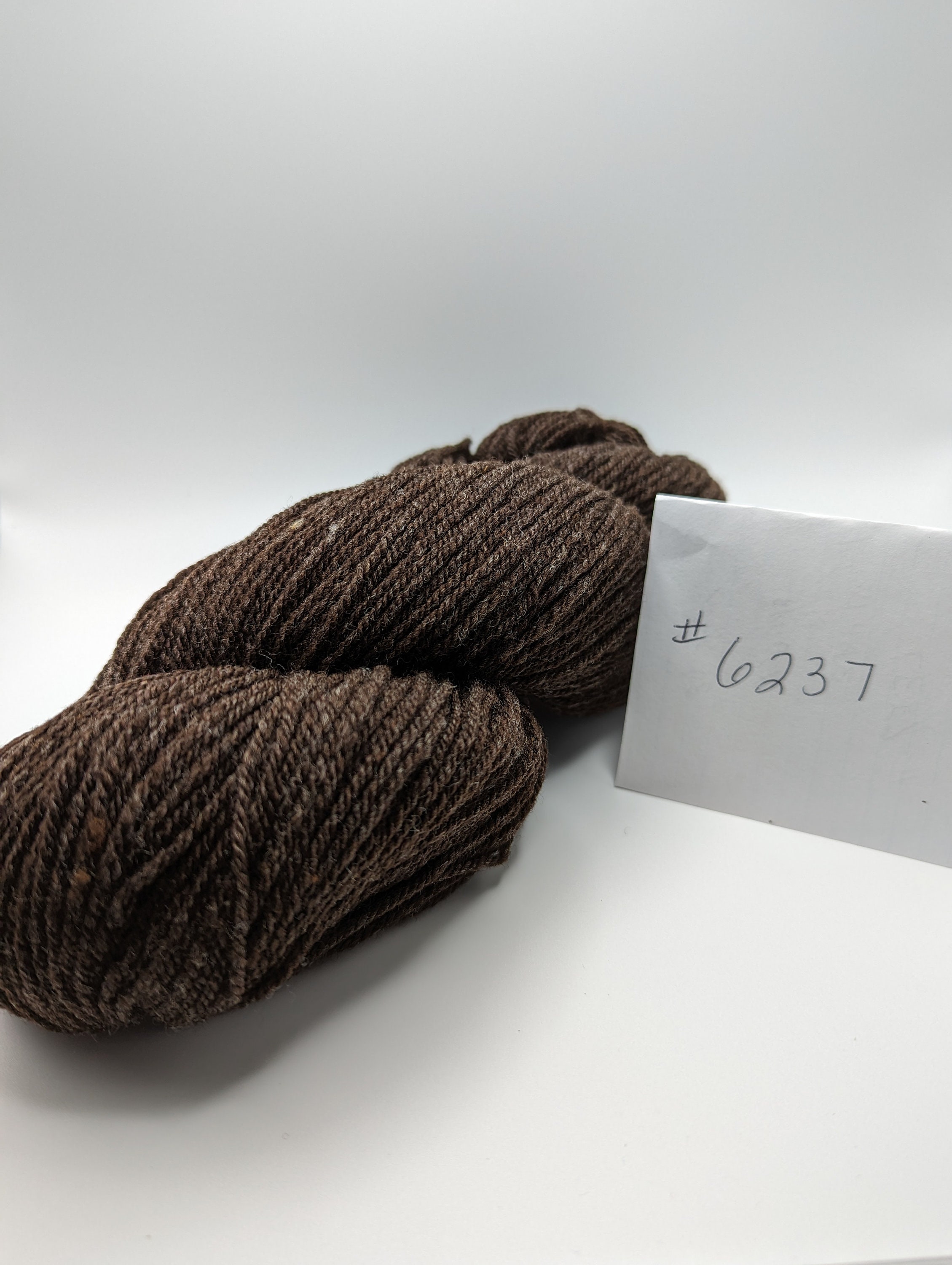 Natural Brown Undyed Wool Yarn, DK Weight 