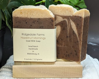 New!  Hazelnut Coffee Goat Milk bar soap, coffee soap, gentle cleansing
