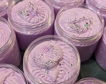 New!  Lilac Whipped Sugar Scrub, Spring Scent, purple, gift for her, birthday, Mother's Day