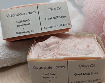 Restock! Peppermint Goat Milk Soap, olive oil bar soap, gentle cleansing