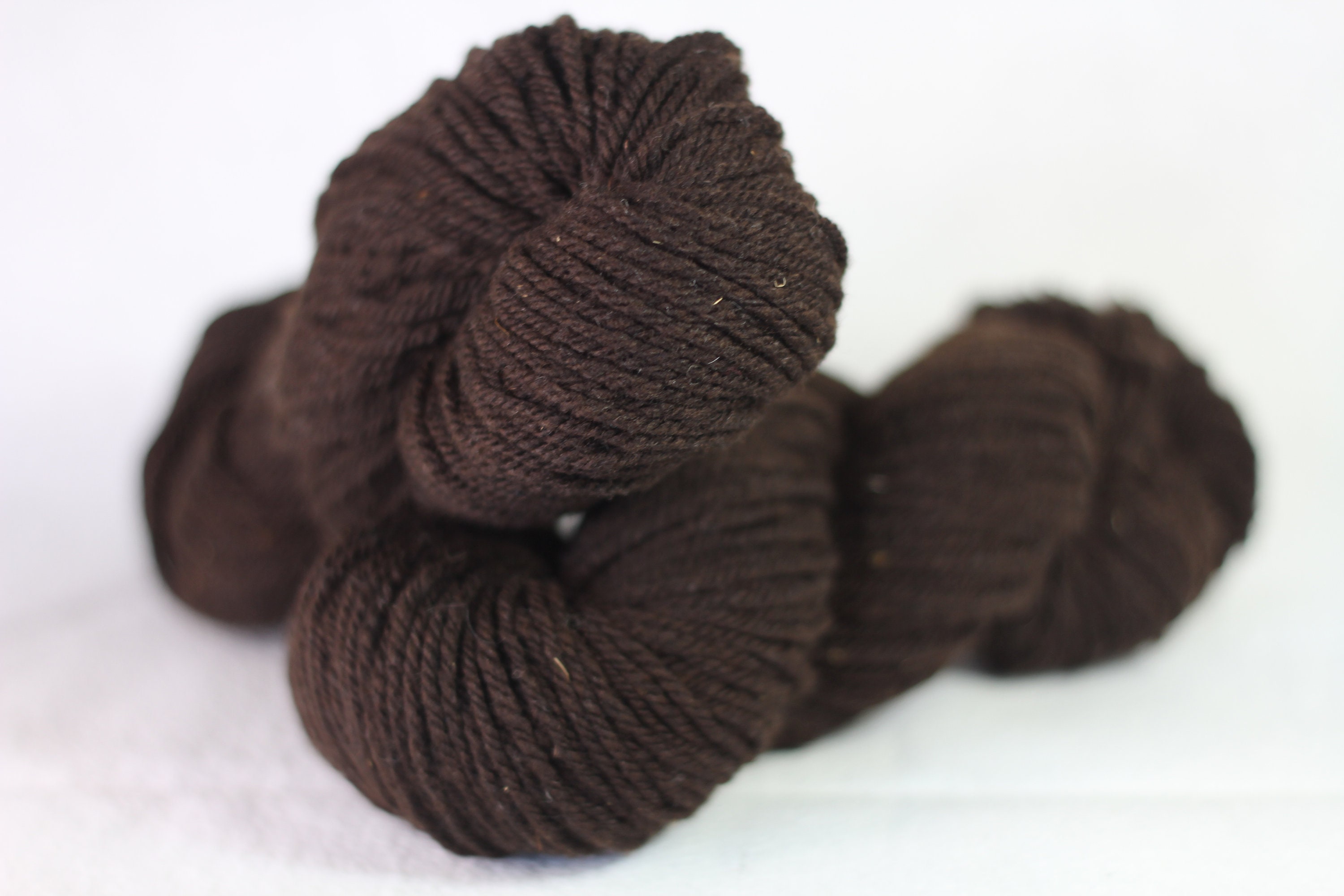 Undyed Natural Black Wool Yarn Natural Colored Worsted Etsy