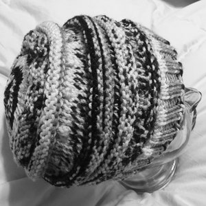 Zebra Rasta beanie ( black and white)