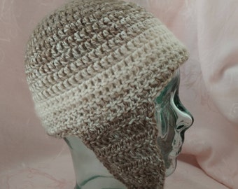 Ombre Crotched Ear Flap Beanie