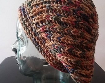 Autumn Colors Rasta Style  Slouchy Beanie