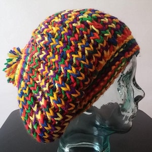 Rasta Style Slouchy Beanie with or without Pom