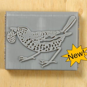 Timbro in argilla e carta, William Morris Elements - Strawberry Thief