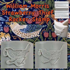 Polymerlera stämpel William Morris Elements - Jordgubbstjuv