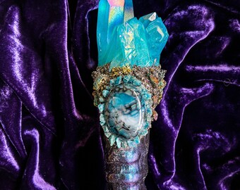 Crystal Wand * Ritual Rattler * Magic Wand * Scepter * Wiccan Wand * Fairy Wand * Pagan Wand * Wand * Rain Stick * Maraca *