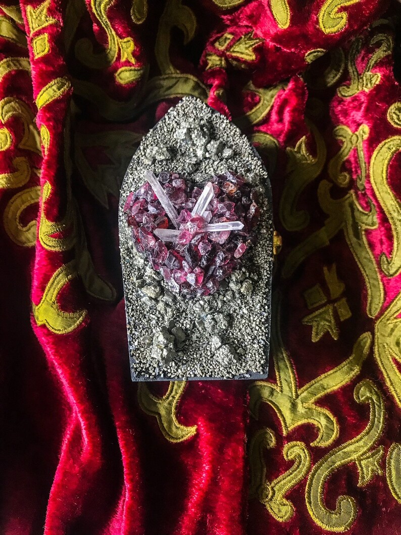 Coffin Box Jewelry Box * Coffin Crystallized Coffin Box Amethyst Wood box Stash Box