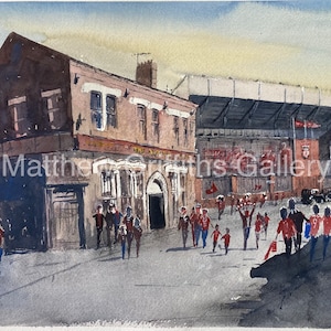 Watercolour print, The Albert Pub, Anfield, Liverpool