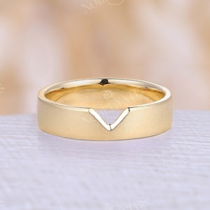 Plain gold wedding band yellow gold matching stacking ring curved ring unique ring bridal ring solid gold ring simple ring wedding ring