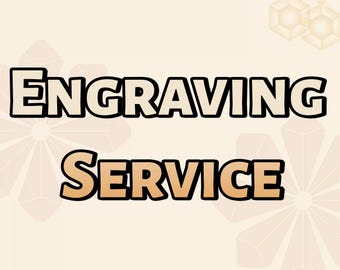 Engraving, Arial Font, Less than 12 characters