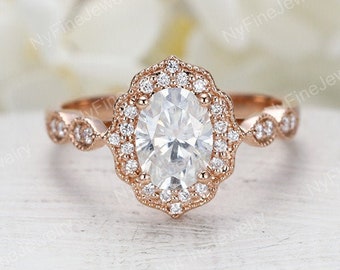 Aquamarine Engagement Ring Art Deco Vintage Engagement Ring | Etsy