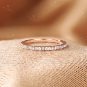 Vintage Marquise Lab-Grown Diamond Engagement Ring Set,Half Eternity Wedding Ring Set,2Pcs 18K Gold Ring,Halo Floral Design Ring Fiancé Ring image 11
