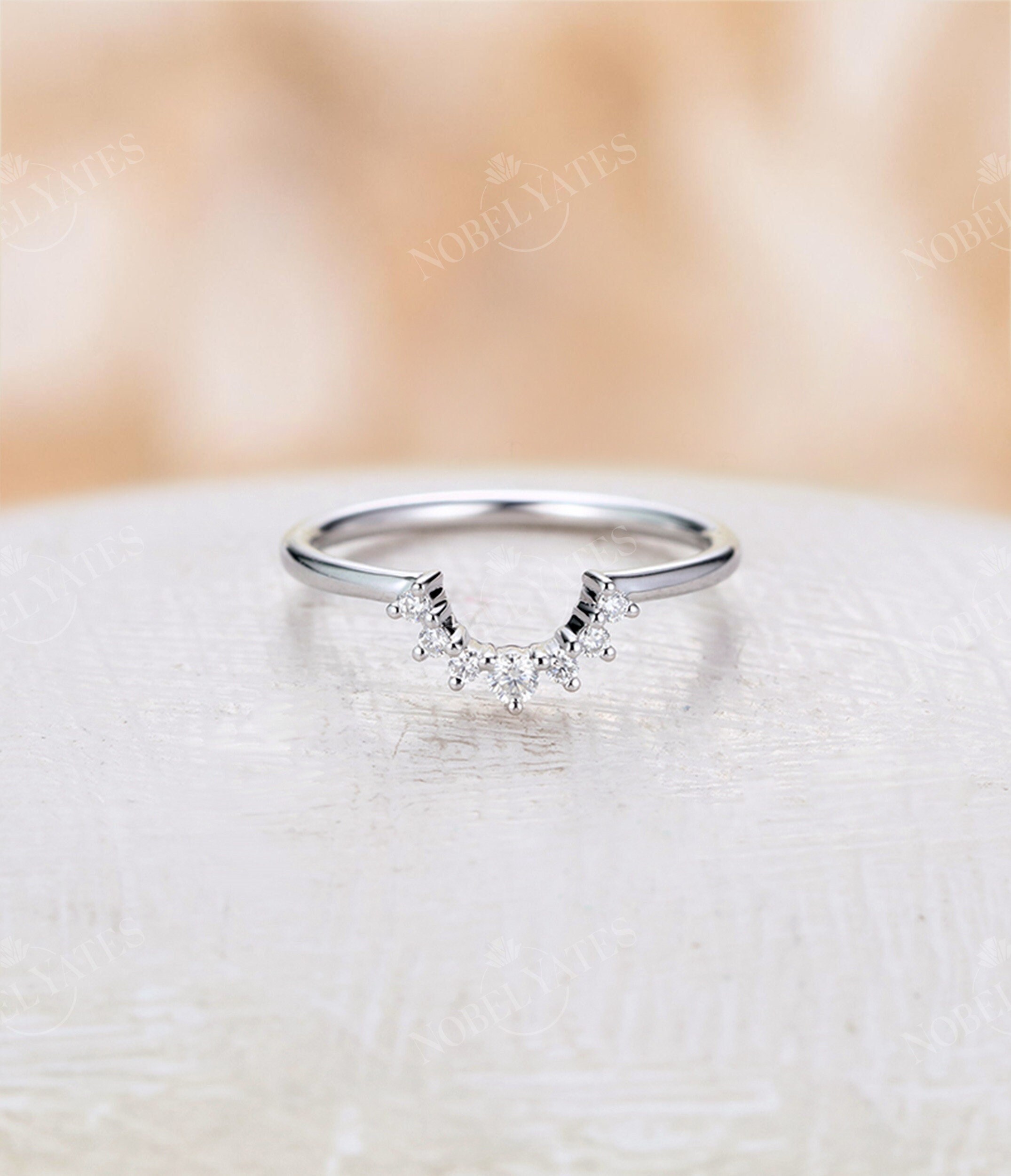 U shaped wedding sale ring