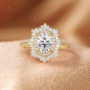 African Sunstone Engagement Ring, Double Halo CZ Ring, 18K Rose Gold Ring, Art Deco Tibetan Sunstone Ring, Custom Gemstone Rings for Women Moissanite