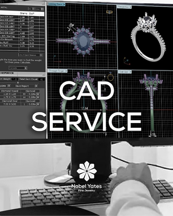 CAD Ring Service, Custom Engagement Ring Handmade Design Wedding Band, Ring Artistic Sketch, Ring 3D CAD Rendering, Replica Ring Handcrafted