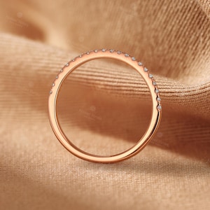 Vintage Marquise Lab-Grown Diamond Engagement Ring Set,Half Eternity Wedding Ring Set,2Pcs 18K Gold Ring,Halo Floral Design Ring Fiancé Ring image 13