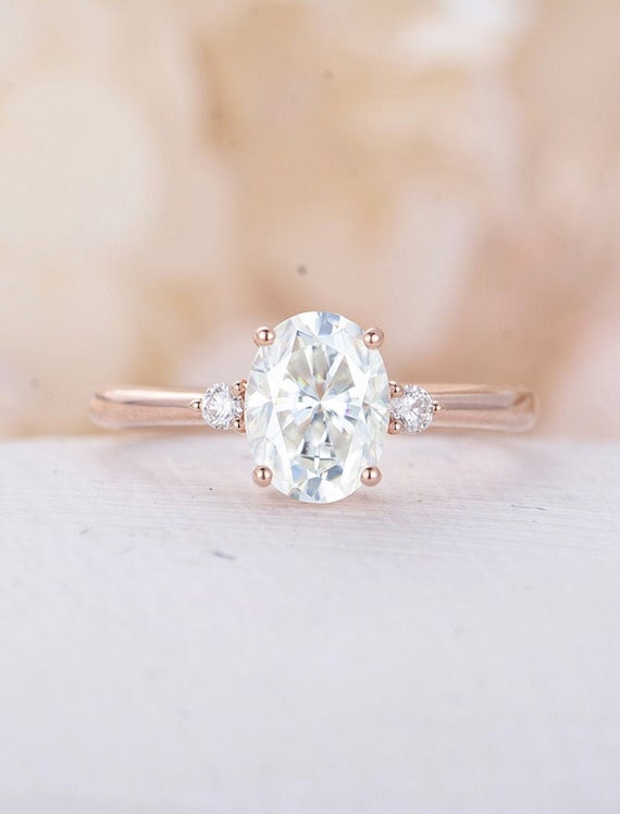 Green Gold Rose Gold Plating /& Silver* Wedding Band Women Promise Veronica Engagement Ring *Moissanite With 10k14k18k White Yellow