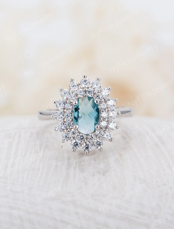 Aquamarine Engagement Ring Vintage Unique Engagement Ring Etsy Aquamarine Engagement Ring Vintage Unique Engagement Ring Etsy